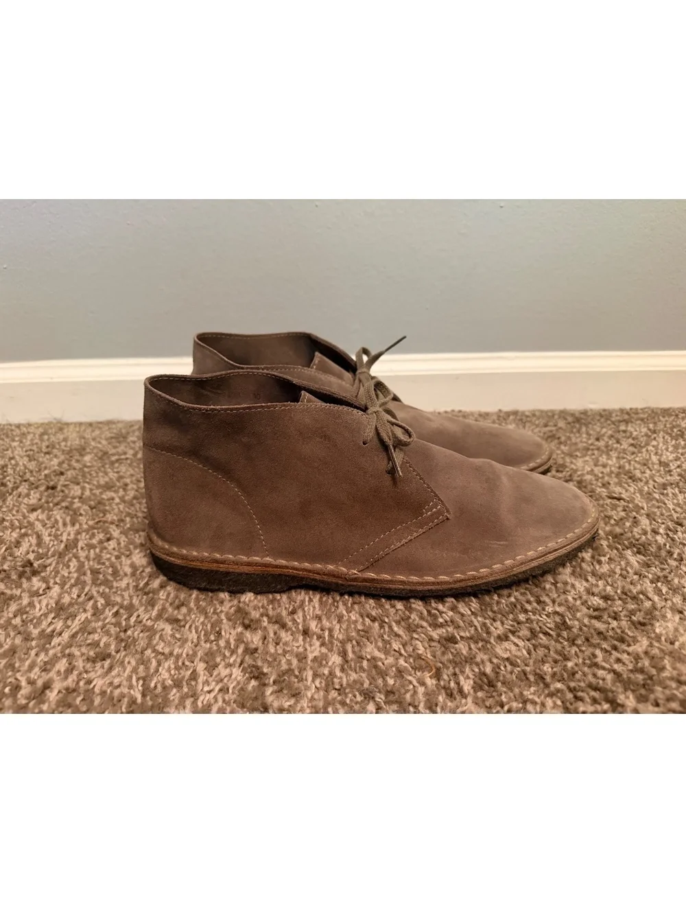 J.Crew MacAlister Gray Suede Boots Men’s 10